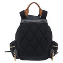 BURBERRY Backpack Nylon Black Gold Tone Auth BA16128A-2