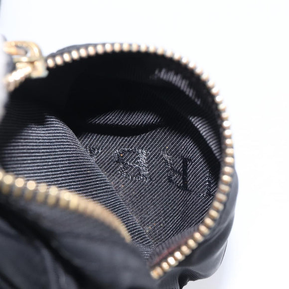 BURBERRY Backpack Nylon Black Gold Tone Auth BA16128A