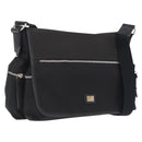 Dolce & Gabbana Shoulder Bag Canvas Black Silver Auth BA16129-1