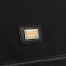 Dolce & Gabbana Shoulder Bag Canvas Black Silver Auth BA16129-16