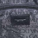 Dolce & Gabbana Shoulder Bag Canvas Black Silver Auth BA16129-18