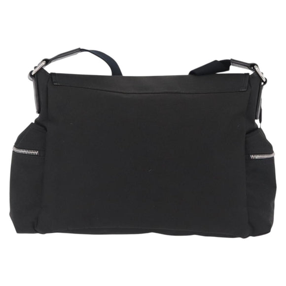 Dolce & Gabbana Shoulder Bag Canvas Black Silver Auth BA16129