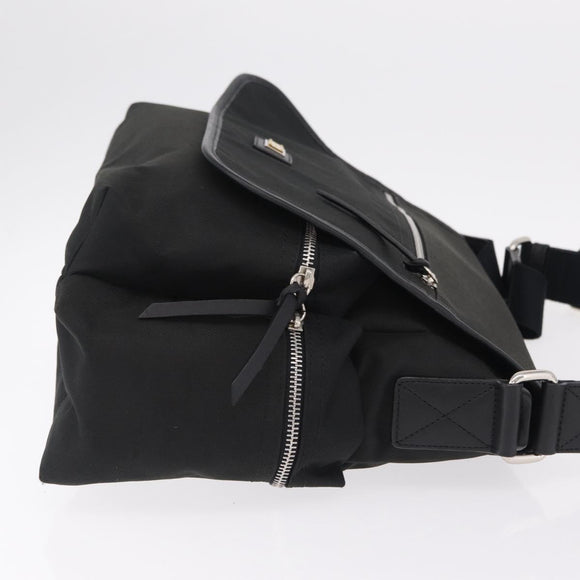 Dolce & Gabbana Shoulder Bag Canvas Black Silver Auth BA16129