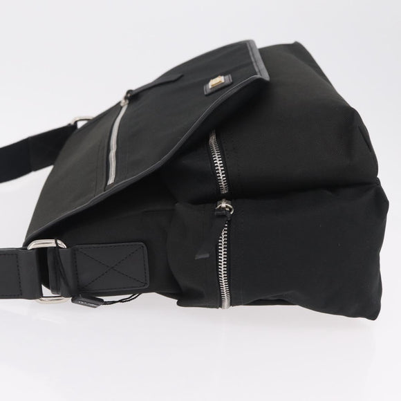 Dolce & Gabbana Shoulder Bag Canvas Black Silver Auth BA16129