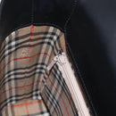 BURBERRY Nova Check Hand Bag Leather Black Beige Auth BA16132-20