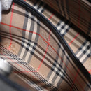 BURBERRY Nova Check Hand Bag Leather Black Beige Auth BA16132-12