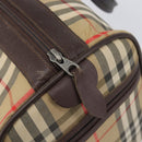 Burberrys Nova Check Boston Bag Canvas Beige Gold Tone Auth BA16134-17