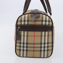 Burberrys Nova Check Boston Bag Canvas Beige Gold Tone Auth BA16134-5