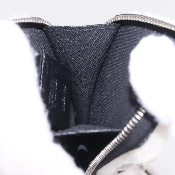 FENDI Key Ring Fur White Black 7AR765 Auth BA16138V