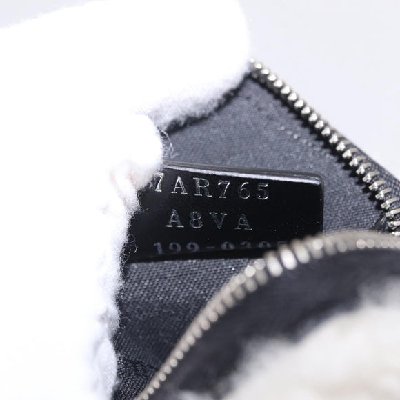 FENDI Key Ring Fur White Black 7AR765 Auth BA16138V