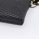 Bally Chain Shoulder Bag Leather Black Gold Tone Auth BA16143-16