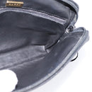 Bally Chain Shoulder Bag Leather Black Gold Tone Auth BA16143-20