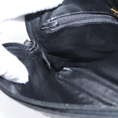 Bally Chain Shoulder Bag Leather Black Gold Tone Auth BA16143-21