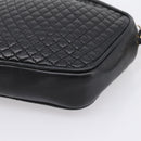 Bally Chain Shoulder Bag Leather Black Gold Tone Auth BA16147-15