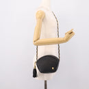 Bally Chain Shoulder Bag Leather Black Gold Tone Auth BA16147-22