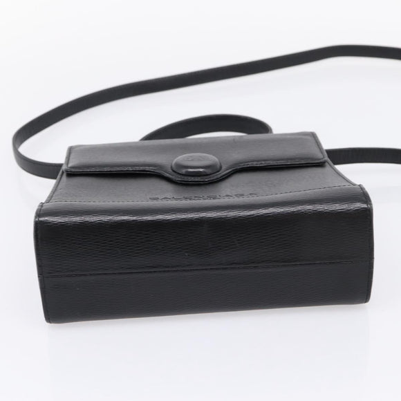 Balenciaga Hand Bag Leather 2way Black Gold Tone Auth BA16148