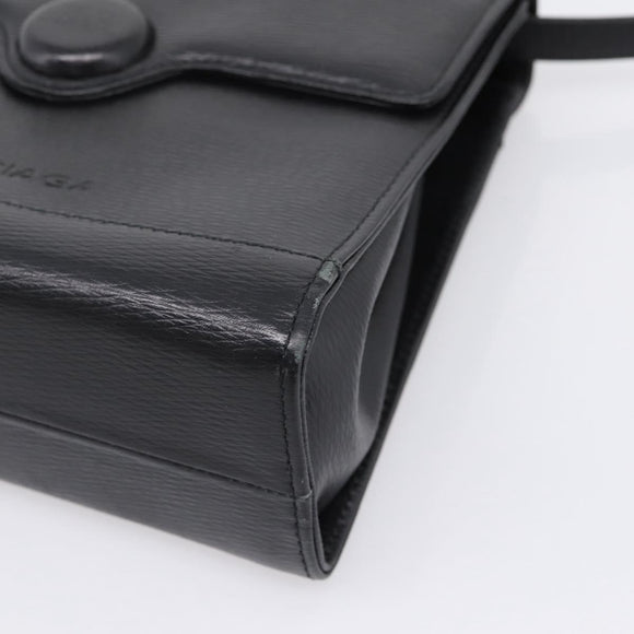 Balenciaga Hand Bag Leather 2way Black Gold Tone Auth BA16148