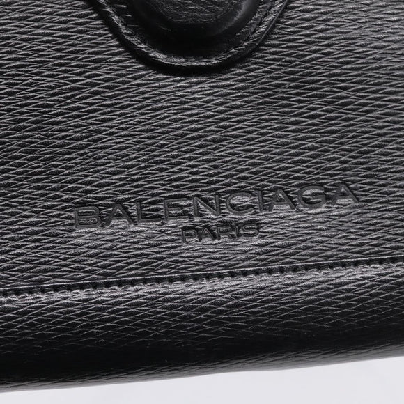 Balenciaga Hand Bag Leather 2way Black Gold Tone Auth BA16148
