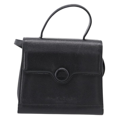 Balenciaga Hand Bag Leather 2way Black Gold Tone Auth BA16148 - 0