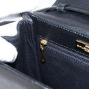 Balenciaga Hand Bag Leather 2way Black Gold Tone Auth BA16148-25