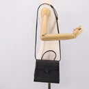 Balenciaga Hand Bag Leather 2way Black Gold Tone Auth BA16148-28