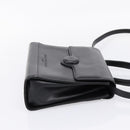 Balenciaga Hand Bag Leather 2way Black Gold Tone Auth BA16148-5