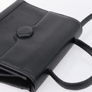 Balenciaga Hand Bag Leather 2way Black Gold Tone Auth BA16148-6