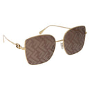 FENDI Sunglasses Metal Gold Tone Auth BA16153M-1