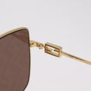 FENDI Sunglasses Metal Gold Tone Auth BA16153M-10
