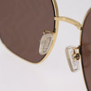 FENDI Sunglasses Metal Gold Tone Auth BA16153M-15