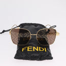 FENDI Sunglasses Metal Gold Tone Auth BA16153M-12