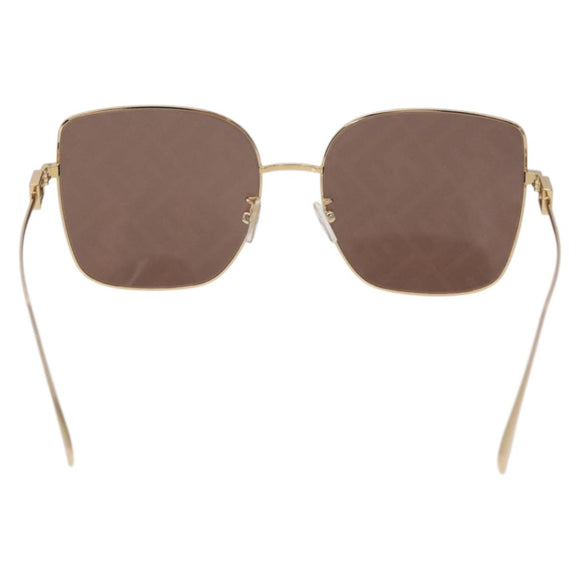 FENDI Sunglasses Metal Gold Tone Auth BA16153M