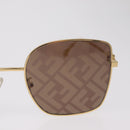 FENDI Sunglasses Metal Gold Tone Auth BA16153M-4