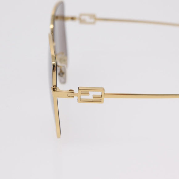 FENDI Sunglasses Metal Gold Tone Auth BA16153M