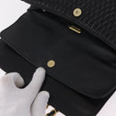 Bally Chain Shoulder Bag Leather Black Gold Tone Auth BA16159A-20