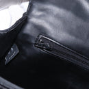 Bally Chain Shoulder Bag Leather Black Gold Tone Auth BA16159A-24