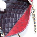 CHANEL Matelasse Chain Shoulder Bag Lamb Skin Black Gold Tone CC Auth BA16161-21