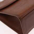 Burberrys Hand Bag Leather 2way Brown Silver Auth BA16165-13