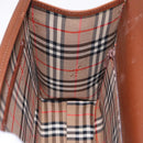 Burberrys Hand Bag Leather 2way Brown Silver Auth BA16165-24