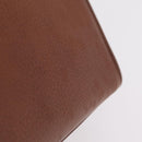 Burberrys Hand Bag Leather 2way Brown Silver Auth BA16165-4