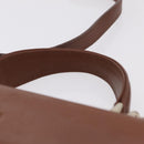 Burberrys Hand Bag Leather 2way Brown Silver Auth BA16165-9