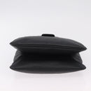 Salvatore Ferragamo Gancini Hand Bag Leather Black Silver Auth BA16166-6