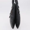 Salvatore Ferragamo Gancini Hand Bag Leather Black Silver Auth BA16166-4