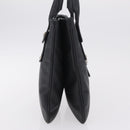 Salvatore Ferragamo Gancini Hand Bag Leather Black Silver Auth BA16166-5