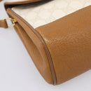 GUCCI GG Supreme Shoulder Bag PVC White Gold Tone 116 02 067 Auth BA16167-15