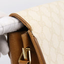GUCCI GG Supreme Shoulder Bag PVC White Gold Tone 116 02 067 Auth BA16167-9