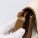 GUCCI GG Supreme Shoulder Bag PVC White Gold Tone 116 02 067 Auth BA16167-10