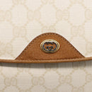 GUCCI GG Supreme Shoulder Bag PVC White Gold Tone 116 02 067 Auth BA16167-18