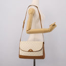 GUCCI GG Supreme Shoulder Bag PVC White Gold Tone 116 02 067 Auth BA16167-27