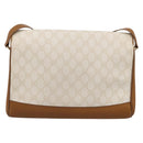 GUCCI GG Supreme Shoulder Bag PVC White Gold Tone 116 02 067 Auth BA16167-2